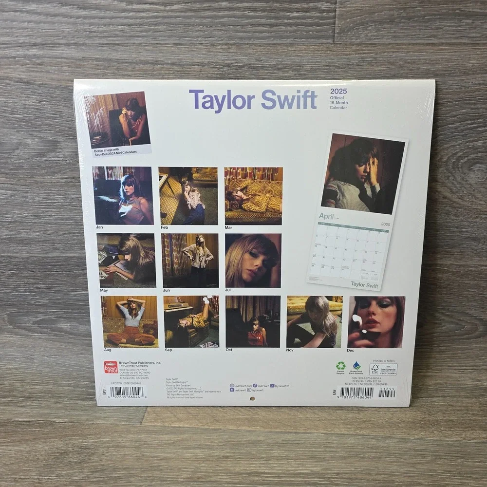 Taylor Swift OFFICIAL 2025 12x24